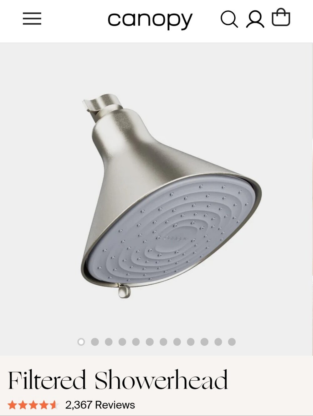 Canopy Filtered Shower Head - Picture 2 of 6